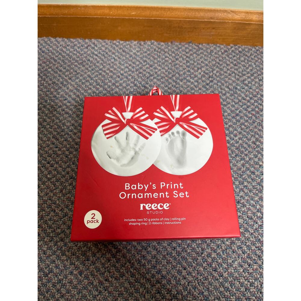 Reece Baby Print Ornament Set
